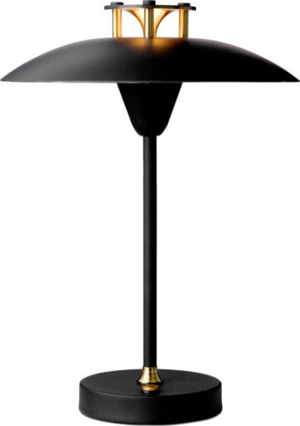 Mini Stepp 1-2-3 oppladdningsbar bordlampe, svart