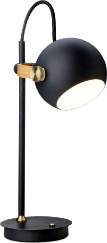 DC oppladdningsbar bordlampe, svart