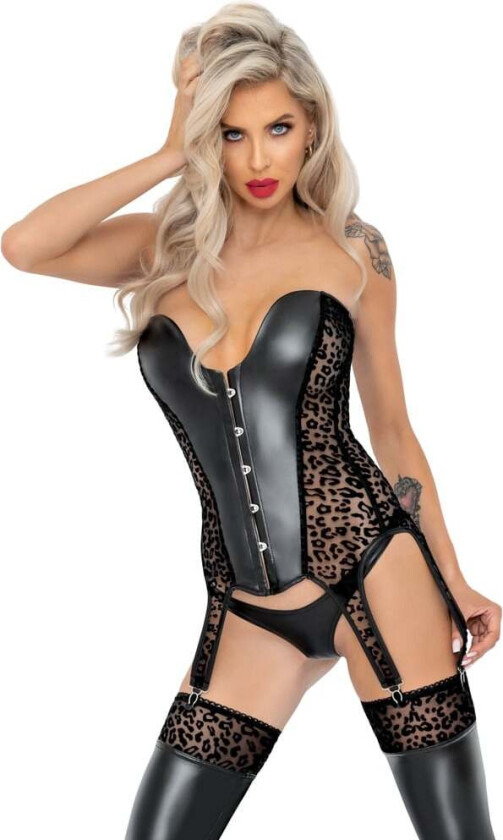 Strømpeholdertopp - L