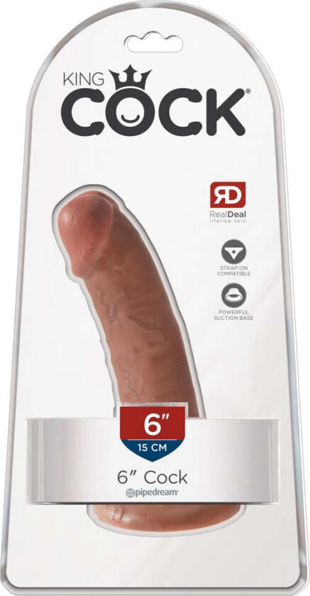 6“ Cock - hudfarge mørk