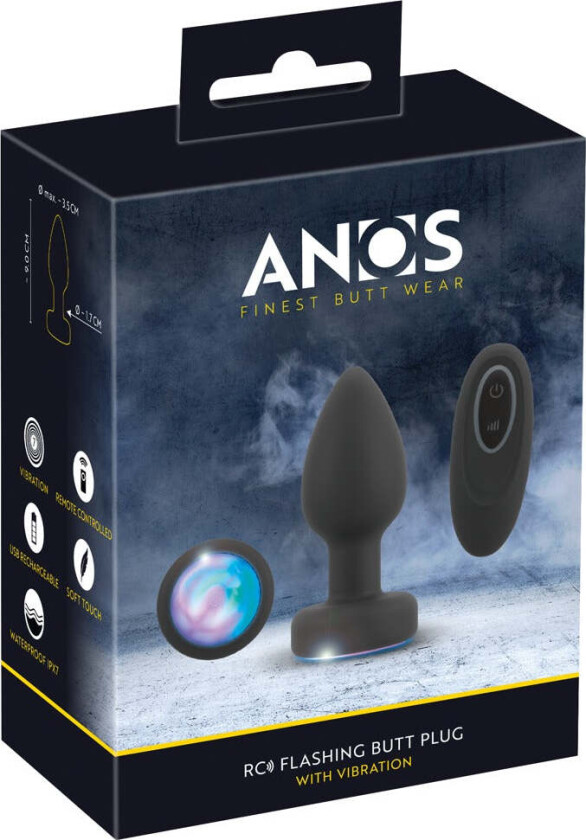 RC Flashing Butt Plug with Vibration