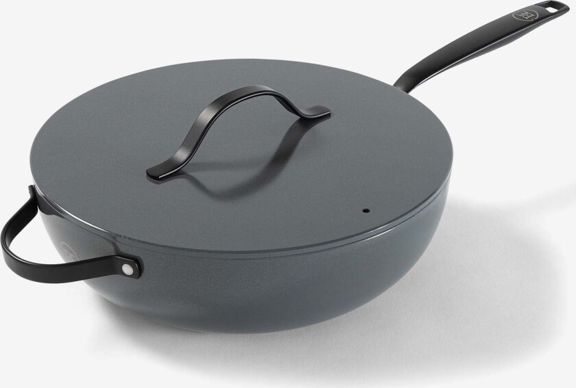 BE Living Essential Wokpanne m/lokk - Ø30cm - Metallisk grå