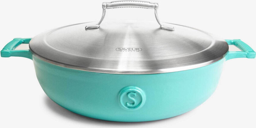 Voyage Støpejern Lav Gryte - Ø30cm - Saveur Blå