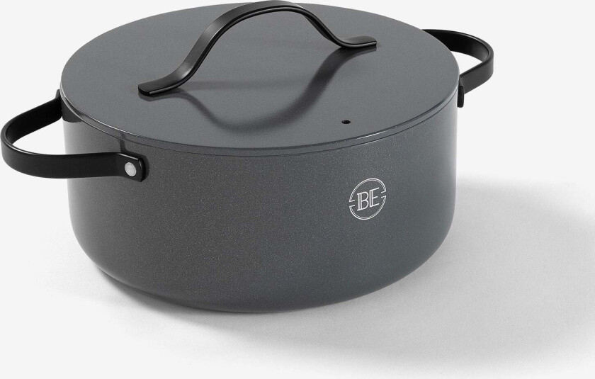 BE Living Essential Gryte m/lokk - Metallisk grå / Ø24cm