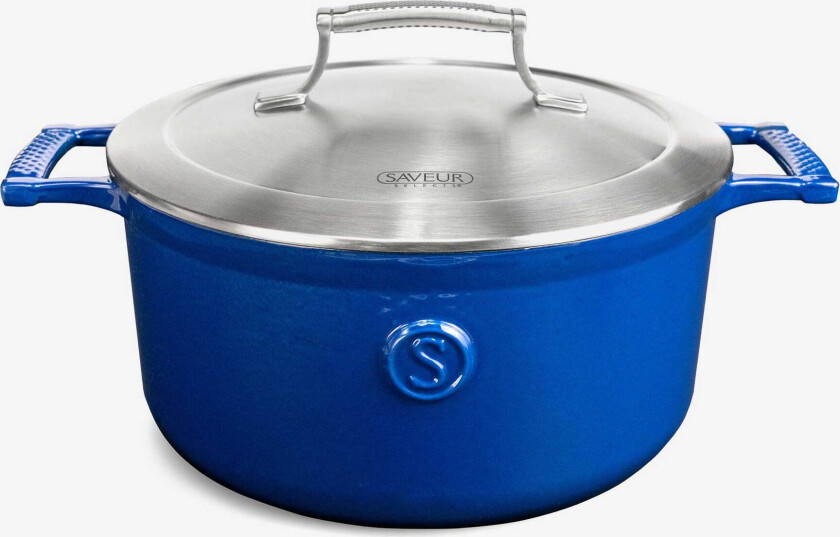 Voyage Støpejern Gryte - Ø25cm - Klassisk Blå