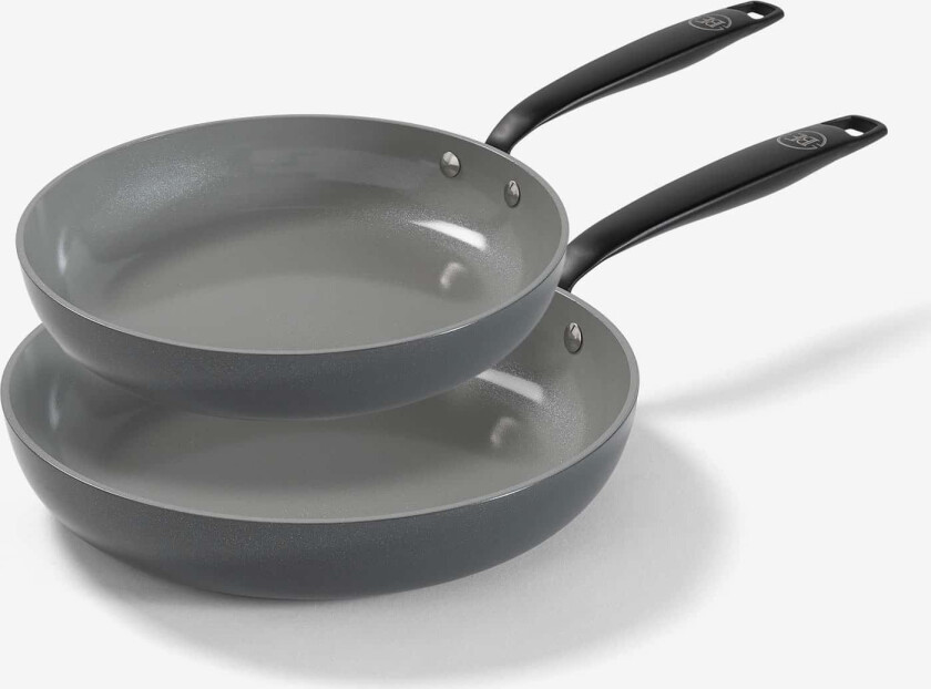 BE Living Essential Stekepannesett 2 deler - Metallisk grå