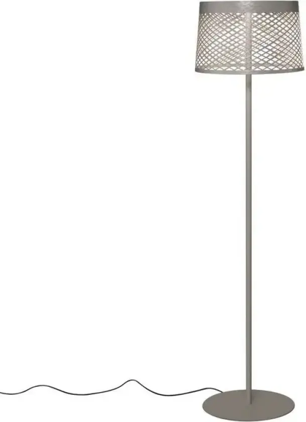 Twiggy Grid Lettura Utendørs Gulvlampe Greige