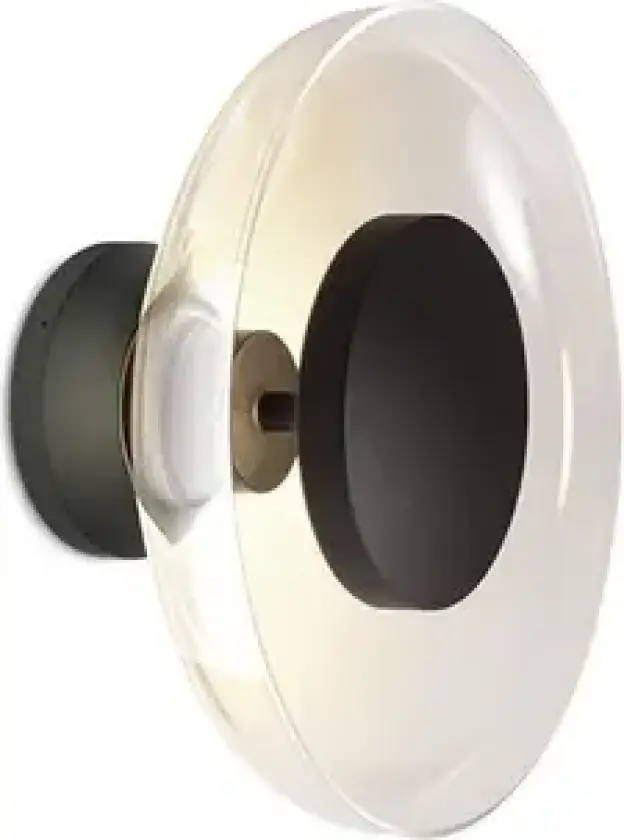 Aura Plus vegglampe med baldakin, gjennomsiktig –