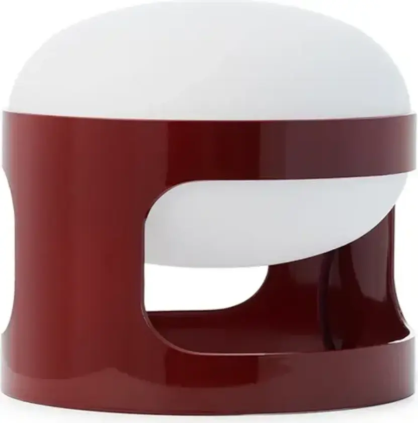 KD28 LED-bordlampe, mørkerød, høyde 23 cm