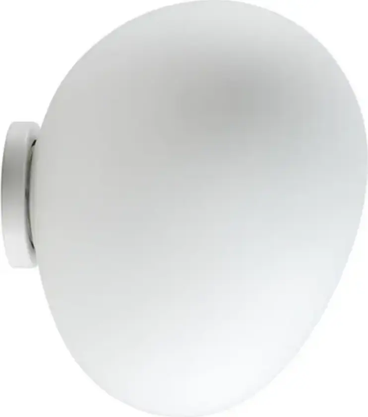 Gregg MIDI vegglampe hvit glass