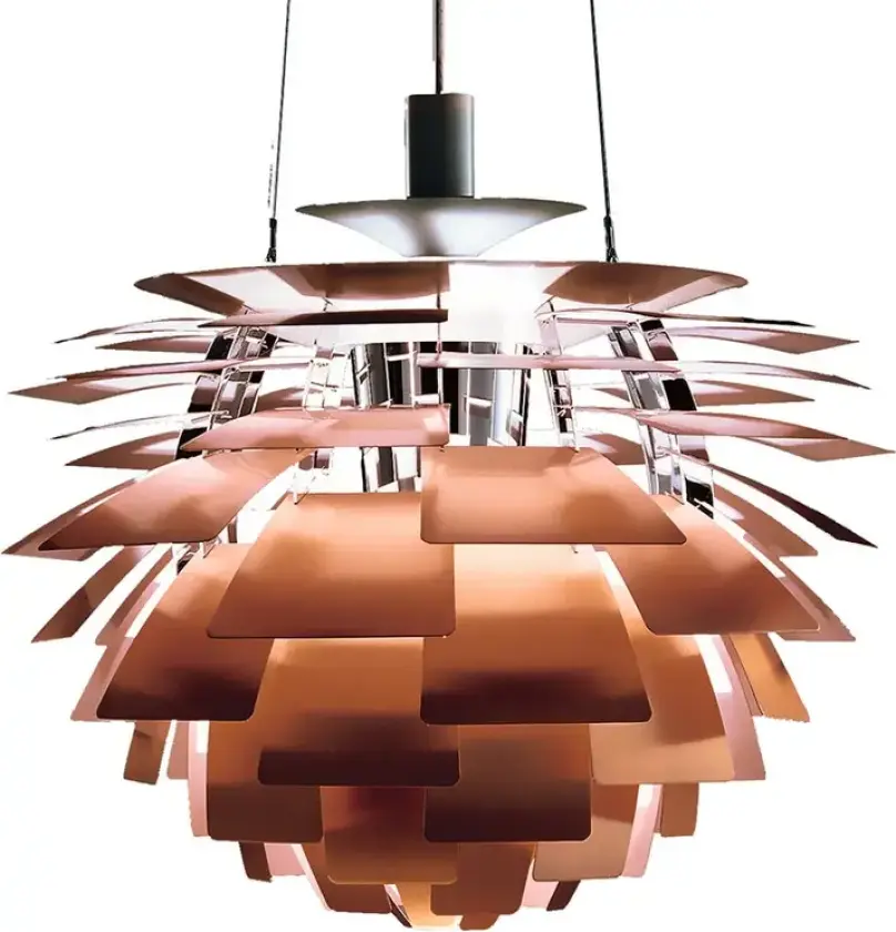 PH Artichoke V4 hengelampe, kobber, Ø 60 cm