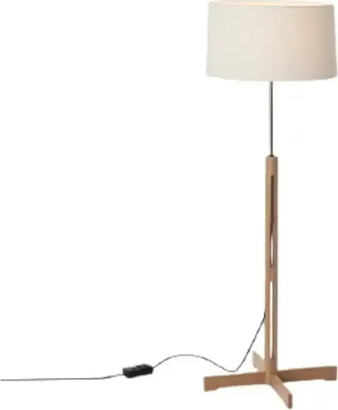 FAD Gulvlampe Hvit/EIk