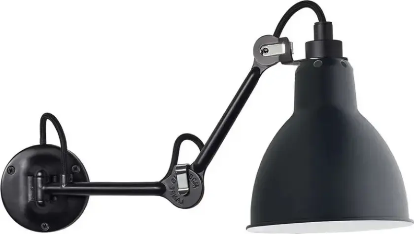 204 Vegglampe Svart/Blå