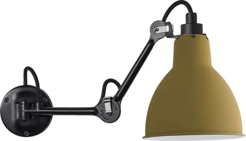 204 Vegglampe Svart/Gul