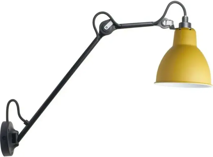 122 Vegglampe Svart/Gul