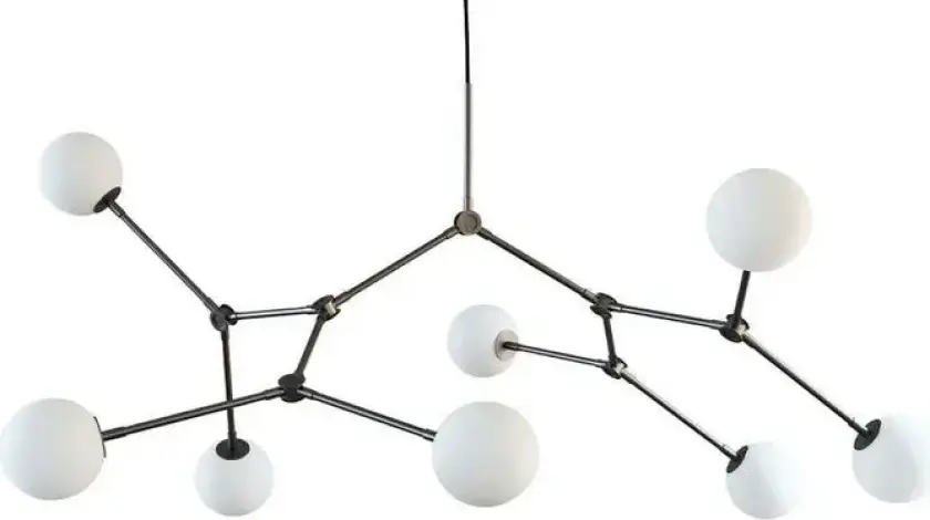 Drop Bulp Lysekrone Grå