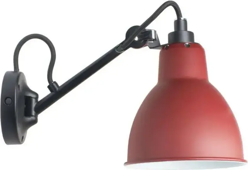 104 Vegglampe Svart/Rød