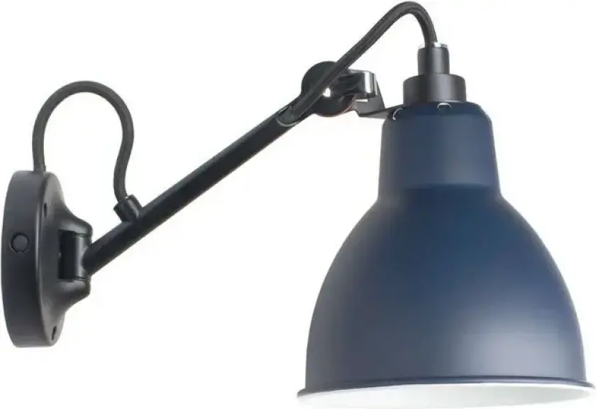 104 Vegglampe Svart/Blå