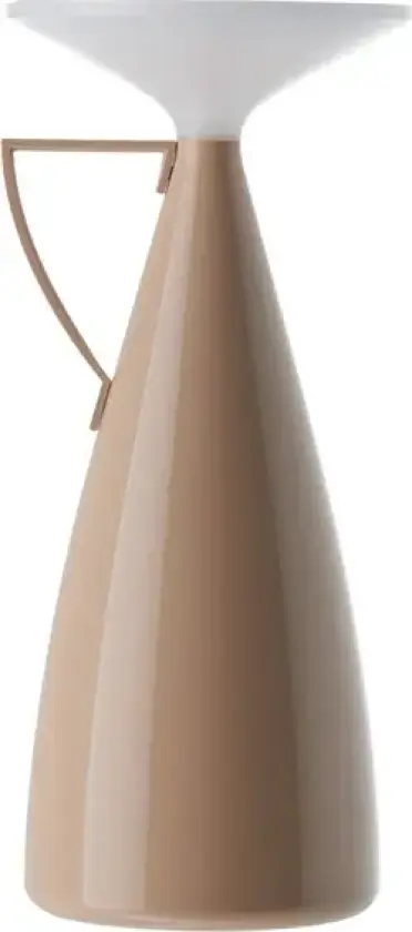 Camomille LED-batteridrevet bordlampe, beige, høyde 24 cm