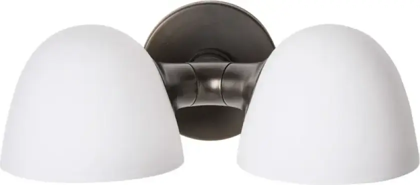 Vegglampe Fuse Double, messing, glass – håndlaget