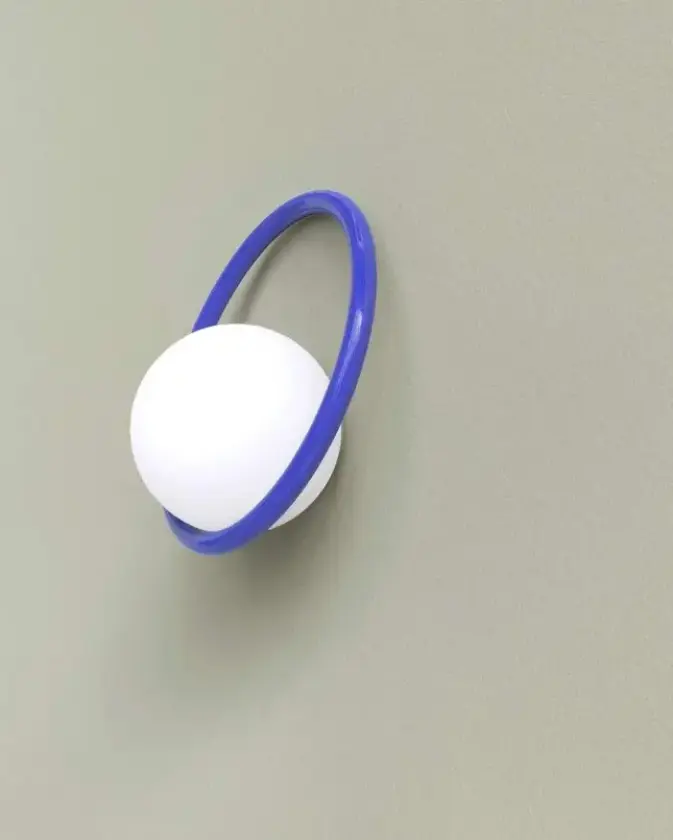 Hula Hoop vegglampe Electric Blue Swedish Ninja