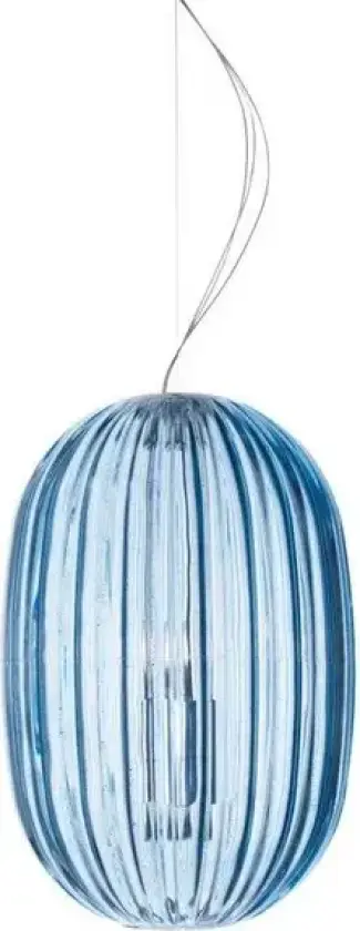 Plass Medium Pendel Lys Blå 3,2m