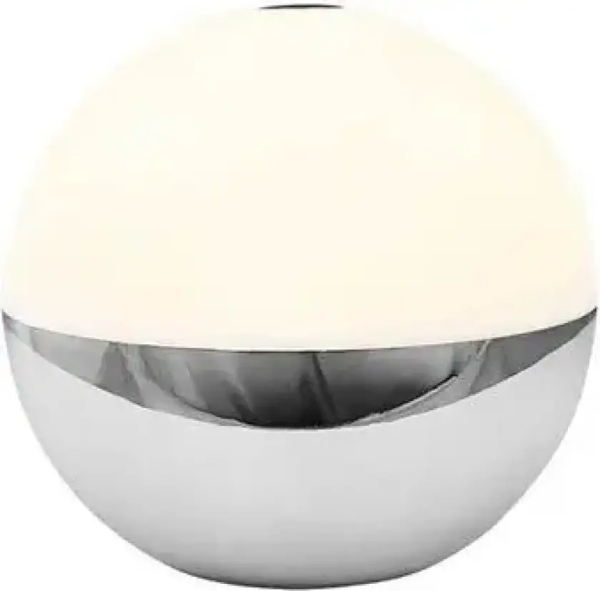 Alba LED-batteridrevet bordlampe krom dim IP44