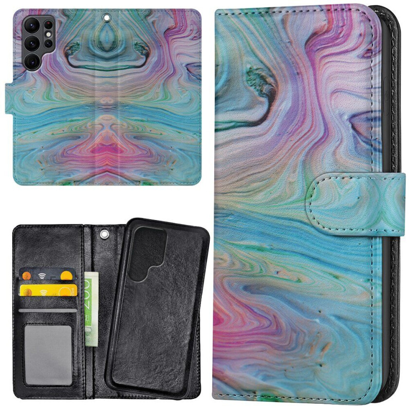 Samsung Galaxy S24 Ultra - Lommebok Deksel Maling Mønster