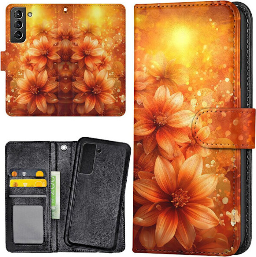 Samsung Galaxy S21 Plus - Lommebok Deksel Flowers