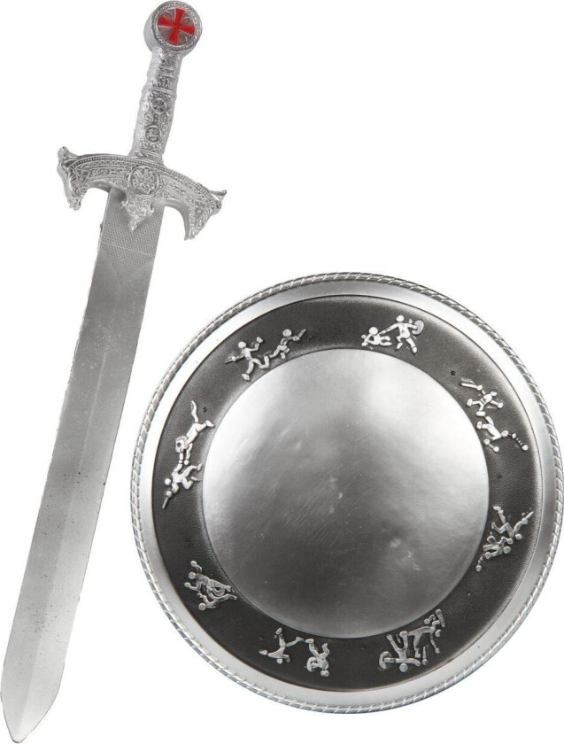 Gladiatorskjold og sverd i plast barn. Size-Standard
