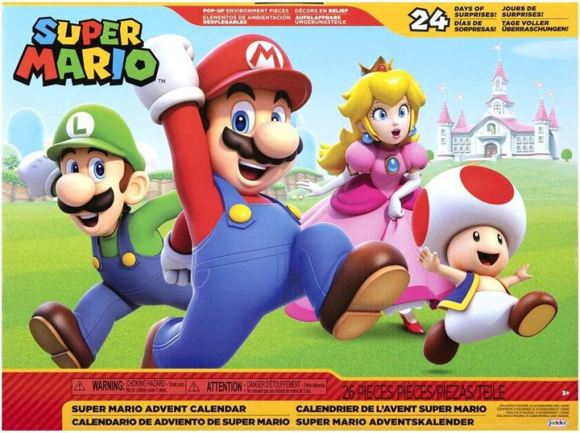 Super Mario Bros adventskalender med 24 samleobjekter