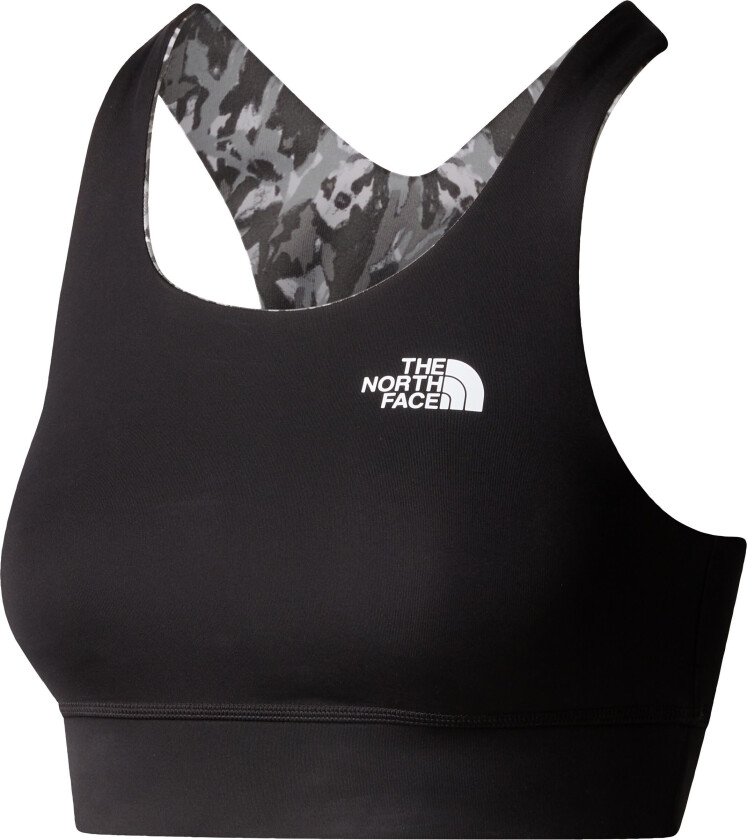 Women's Flex Printed Bra Asphalt Grey Abstract L XS, Asphalt Grey Abstract L