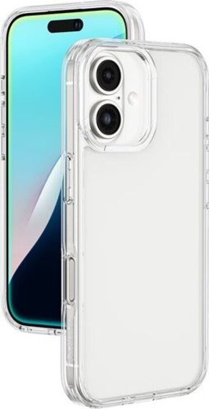 Minimal-etui for iPhone 16 Plus silikonetui - gjennomsiktig