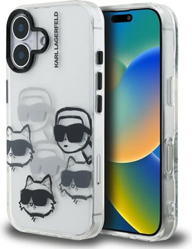 IML Multi K&C Head Pattern Case for iPhone 16 - Transparent
