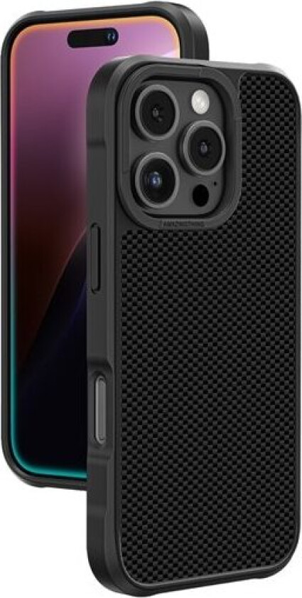 Titan Max-etui med 600D Aramid-fibre for iPhone 16 Pro - Svart