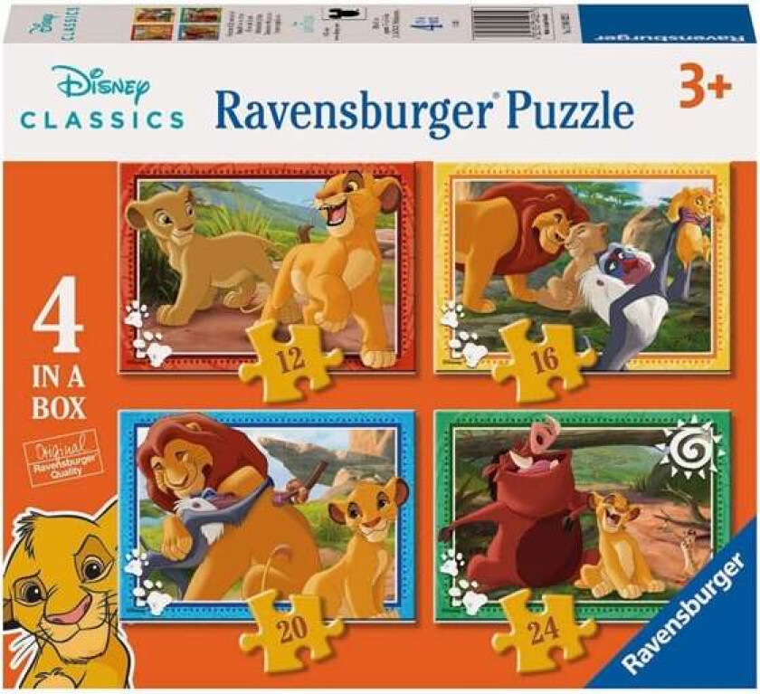 Disney Lion King Puzzle - 4 Puzzles Gulv