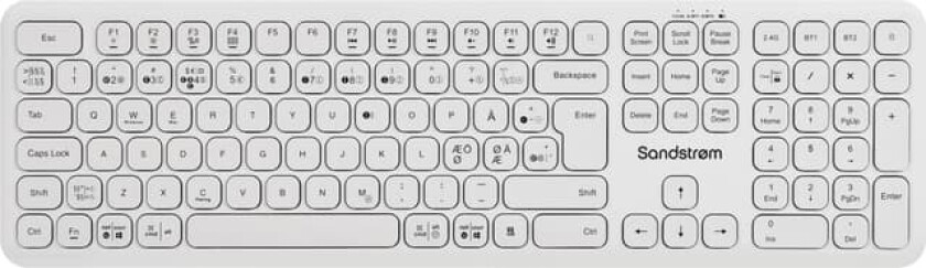 Dual Mode trådløst tastatur (hvit)