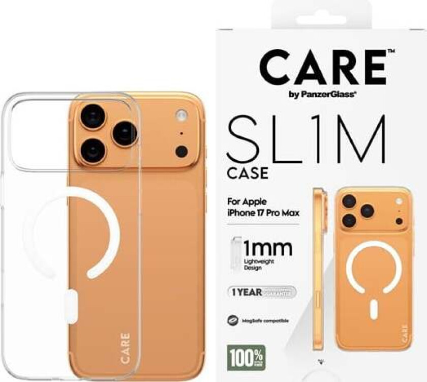 SL1M Case Transparent w. MagSafe iPhone 17 Pro Max