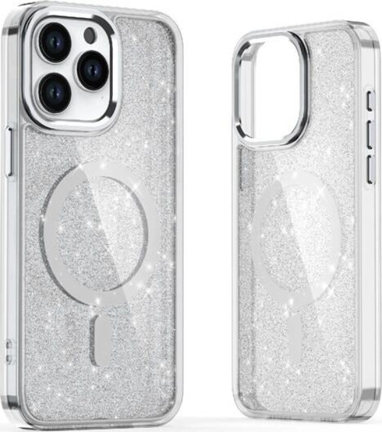 Glitterveske med MagSafe for Samsung Galaxy A36 5G - Hvit