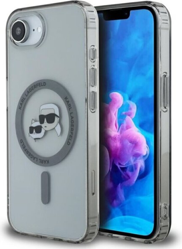 IML Metall Karl & Choupette Heads MagSafe iPhone 16e-etui - svart