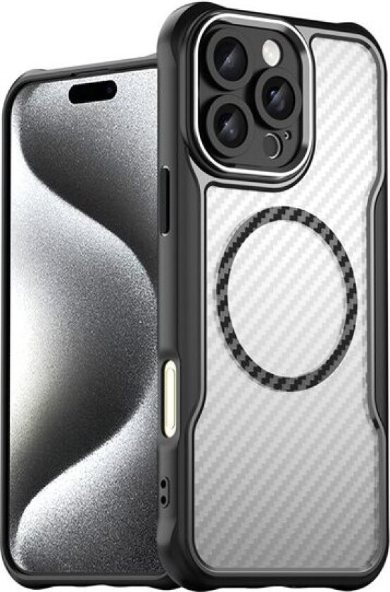 Leading Series MagSafe silikonetui for iPhone 16 Pro - svart