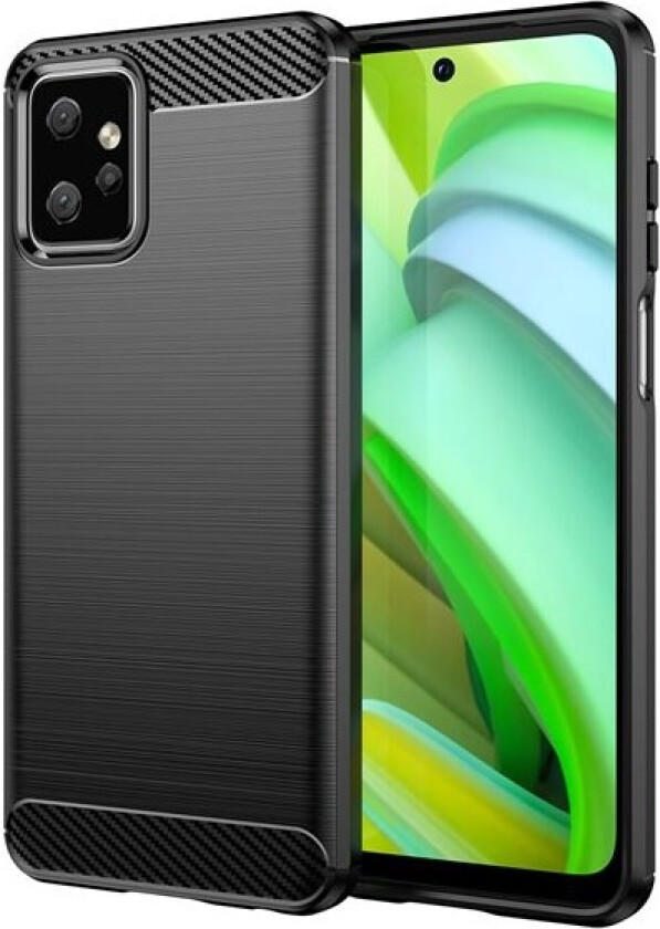 Carbon Case for Motorola Moto G Power 2023 fleksibel silikon karbon deksel svart