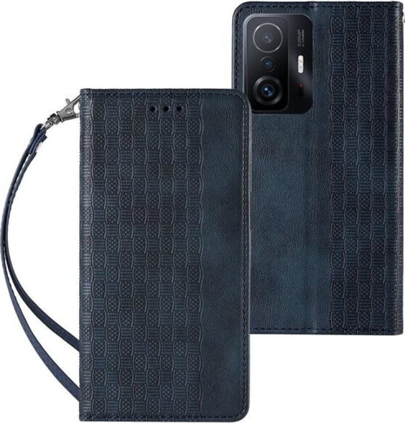 Magnet Stroppveske for Samsung Galaxy A13 5G Veske lommebok + Mini Lanyard anheng blå