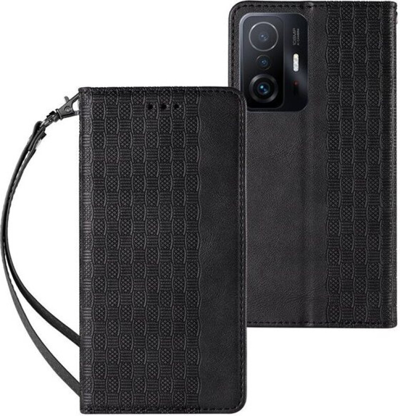 Magnet Stroppveske for Samsung Galaxy A13 5G Veske lommebok + Mini Lanyard anheng svart