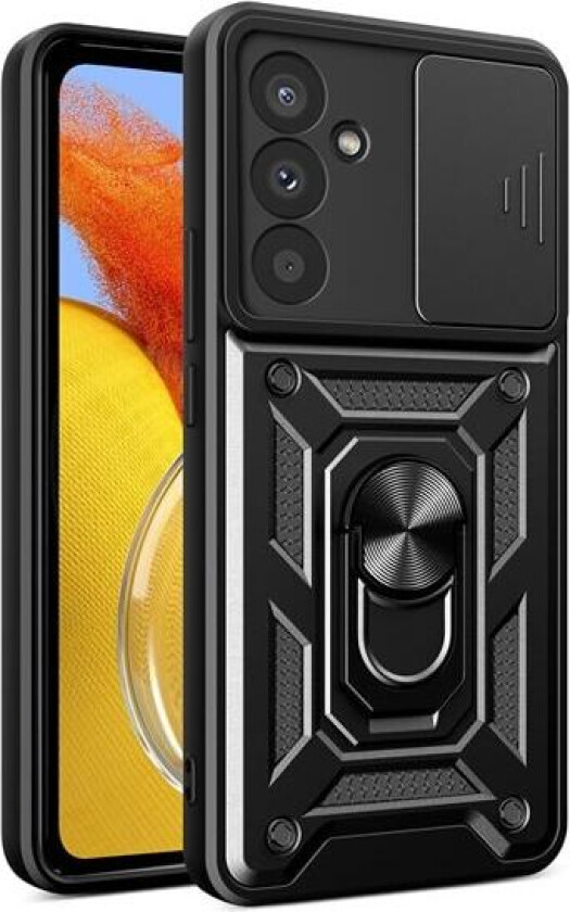 Hybrid Armor Camshield-etui for Samsung M14 med kameradeksel - svart