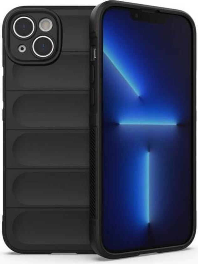 Magic Shield Case-etui for iPhone 14 Plus fleksibelt pansredeksel svart