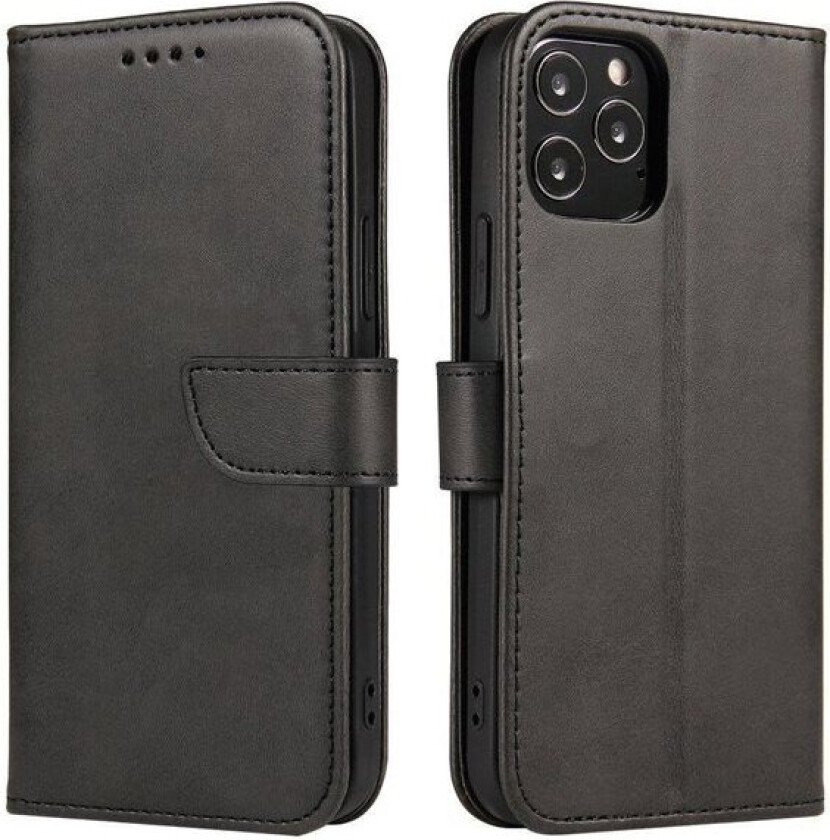 Magnet Etui elegant deksel med klaff og stativfunksjon for Samsung Galaxy M53 5G svart