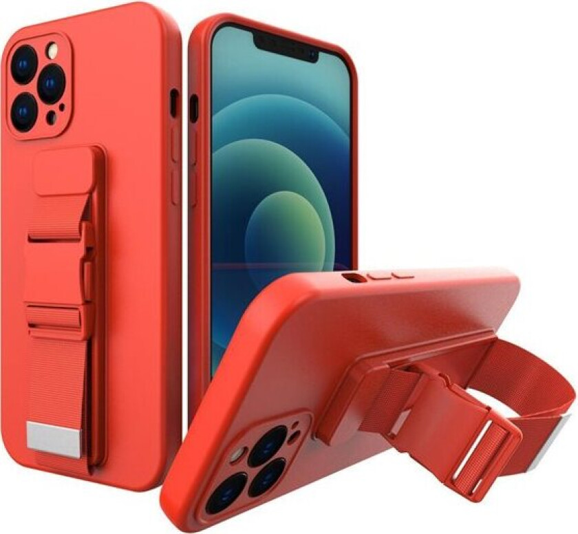 Rope Case Silikon Lanyard Cover Veske Lanyard Strap For Samsung Galaxy A23 Red