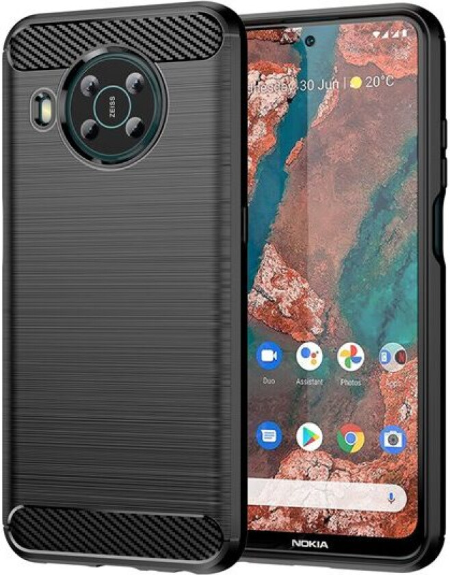 Carbon Case Fleksibelt deksel for Nokia X100 svart