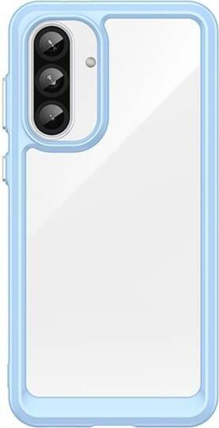 Outer Space-etui for Samsung Galaxy A36-deksel med fleksibel ramme - blå